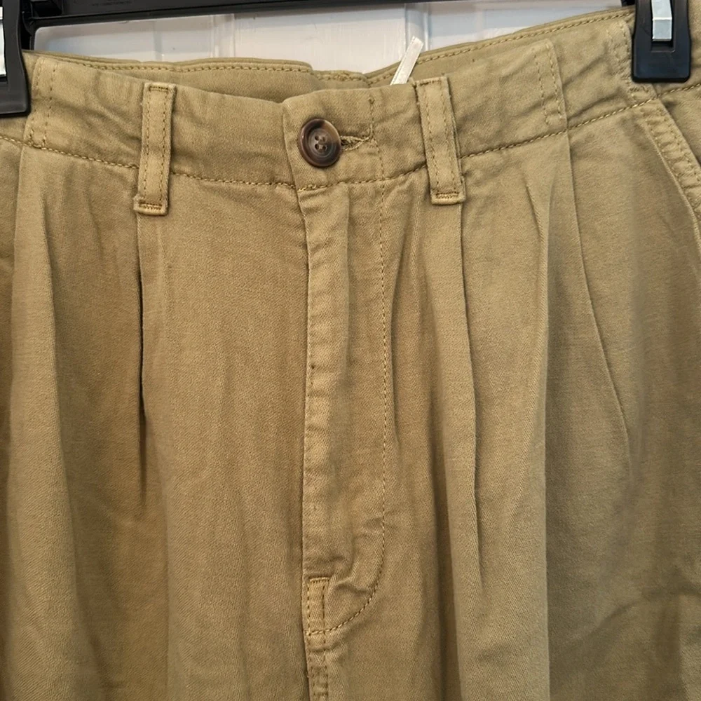Free People Tan/Khaki wide Leg High Waist Pants size 6 NWOT - Picture 3 of 4